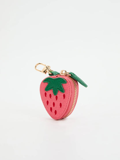 Kawaii Strawberry Coin Purse 🍓✨ Cute Mini Keychain Wallet for Girls & Women