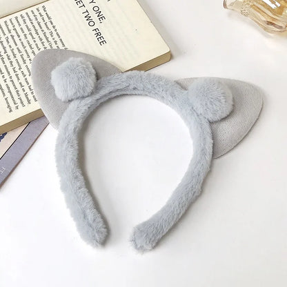 Kawaii Plush Bear Ear Headband 🐻✨ - Adorable Non-Slip Hair Accessory for Makeup & Daily Fun 💖🎀
