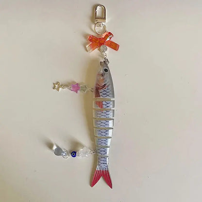 Whimsical Handmade Fish Keychain 🎣🐟✨