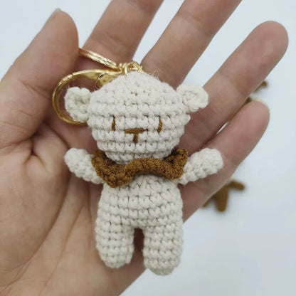 Bear Couple Keychains Crochet Duo For Keys And Bags Cute Handcrafted Charms 🧶🐻
