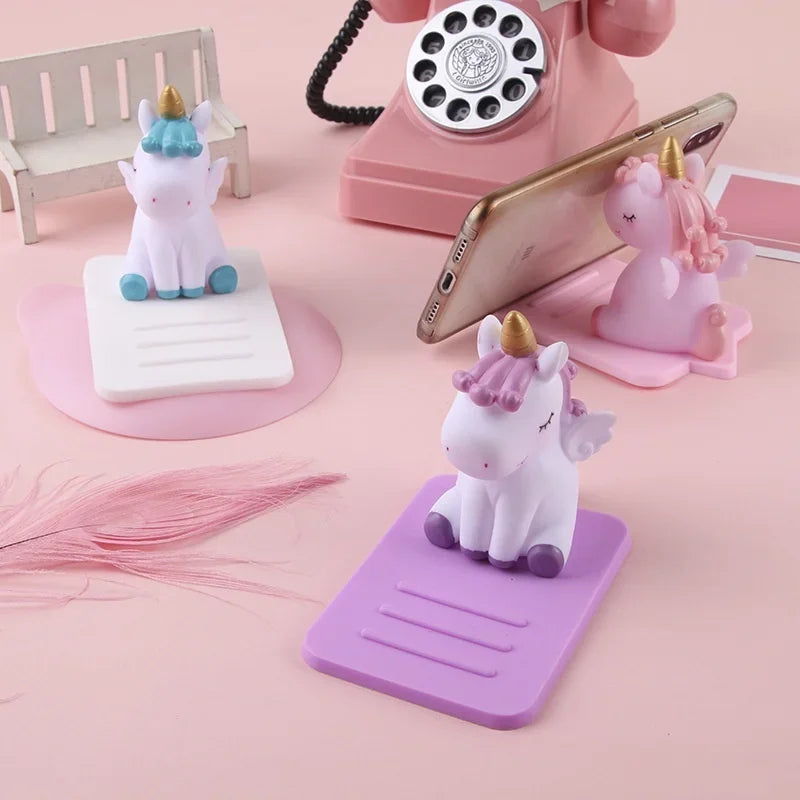 🌈 Adorable Unicorn Phone Stand ✨ Cute Anti-Slip Holder for Your Desk 📱 Perfect for iPhone, Xiaomi, Huawei & Samsung! 🦄 - Pixie Quill