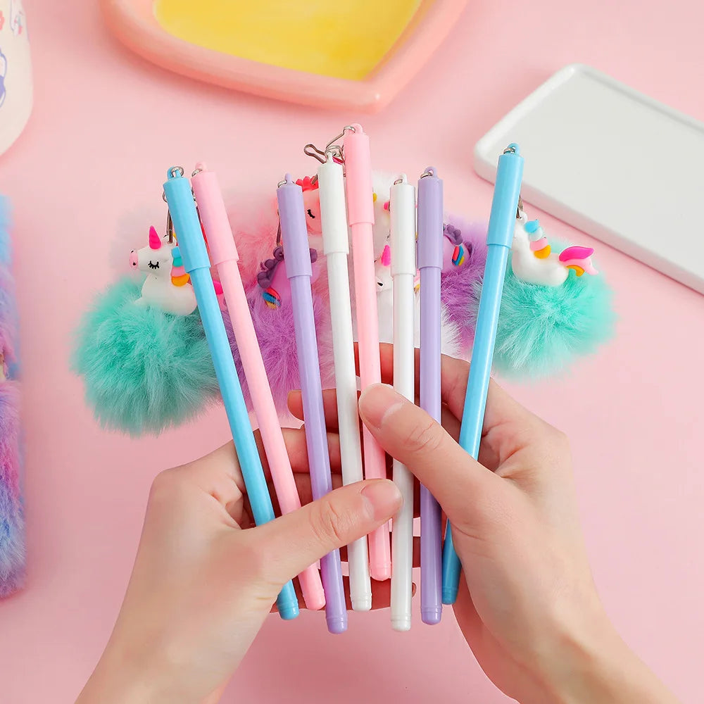 Kawaii Unicorn Cartoon Pens ✨🎀 | Set of 2 Fun & Playful Writing Tools for Kids! 🦄🖊️ Perfect Kindergarten Gift!