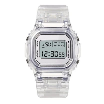 ✨ Kawaii LED Rainbow Wristwatch 🌈 | Cute & Colorful Sports Watch for Girls 🎀 | Waterproof Digital Timepiece 🎉