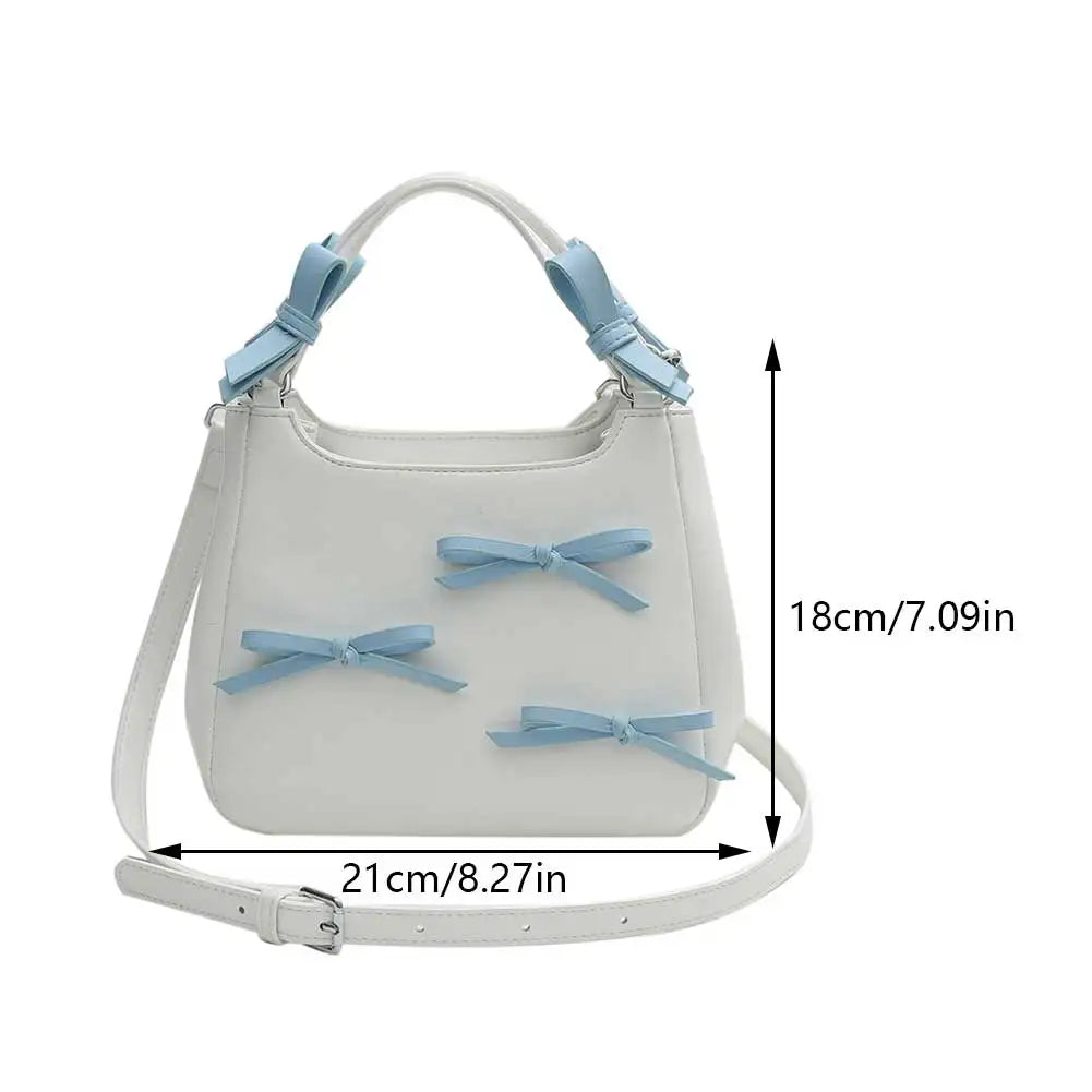 Kawaii Sweet Bow Mini Crossbody Bag 🎀✨ | Trendy PU Leather Tote for Girls | Aesthetic Clutch Handbag 💖