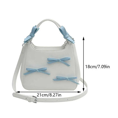 Kawaii Sweet Bow Mini Crossbody Bag 🎀✨ | Trendy PU Leather Tote for Girls | Aesthetic Clutch Handbag 💖