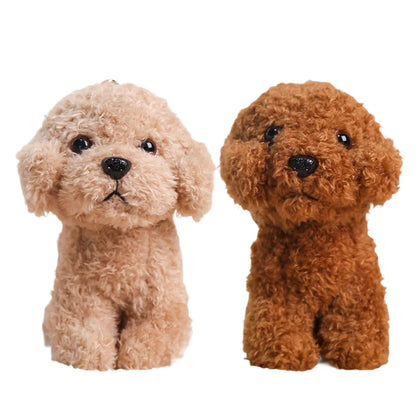 12CM Teddy Plush Keychain Dog Pendant For Backpack And Car Decor 🐶🎀
