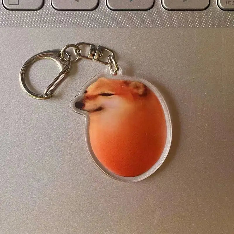 Kawaii Cheems Burger Keychain 🍔✨ | Cute Shiba Warrior Meme Accessory | Adorable Dog Lover Gift 🐾💖