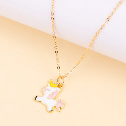 Kawaii Rainbow Unicorn Pendant Necklace 🌈✨ - Adorable Choker for Girls & Women 🎀 - Perfect Birthday Gift! 🎁