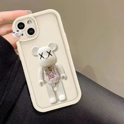 Adorable Kawaii 3D Bear TPU Phone Case for iPhone 15/14/13/12/11 Pro Max – Shockproof Matte Cover with Cute Animal Design 🐻📱✨