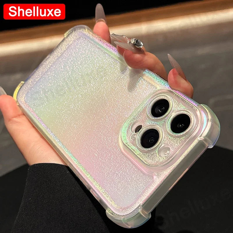 ✨Rainbow Dream Matte Case 🌈 for iPhone 16/15/14/13/12/11 Pro Max - Shockproof & Stylish! 📱💖