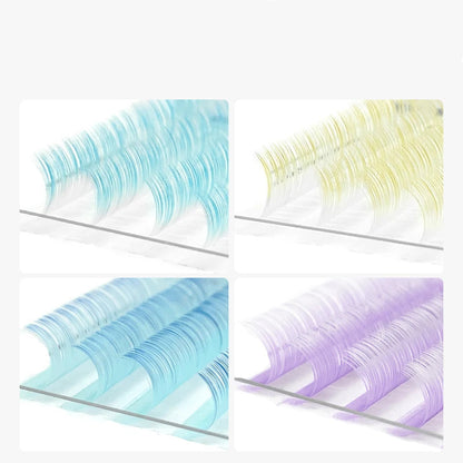 🌈 Kawaii Ombre Rainbow Faux Mink Eyelashes - Colorful Gradient Extensions! 🦄✨