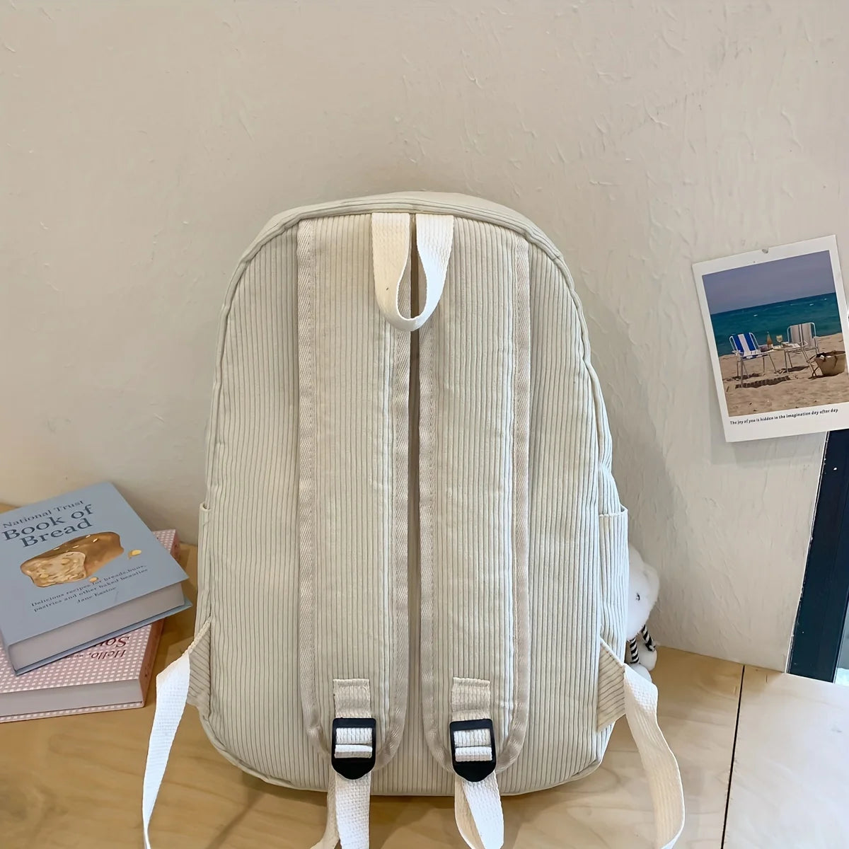 🎒 Cozy Corduroy Cutie: Japanese-Inspired Backpack for School Adventures! 🌟 - Pixie Quill