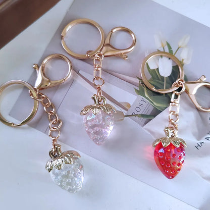 Kawaii Strawberry Keychain 🍓💕 - Adorable Pink & Red Pendant for Gifts, Parties & Souvenirs! Perfect for Girls & Women! 🎉✨