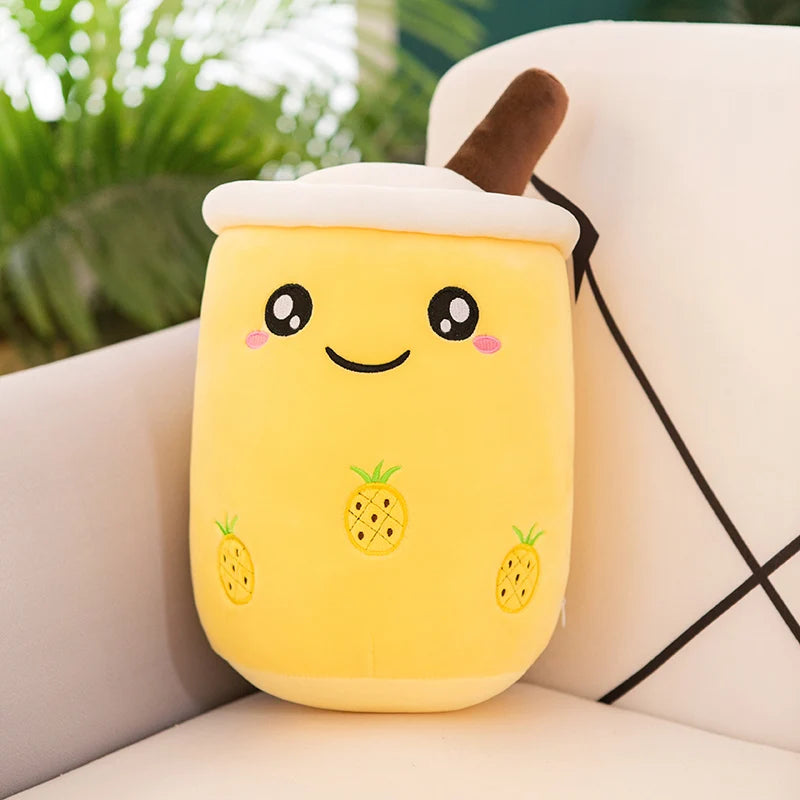 Bubble Tea Buddy ☕️🧸 Plushie - Cute Room Decor & Soft Hug Cushion 🎁✨ - Pixie Quill