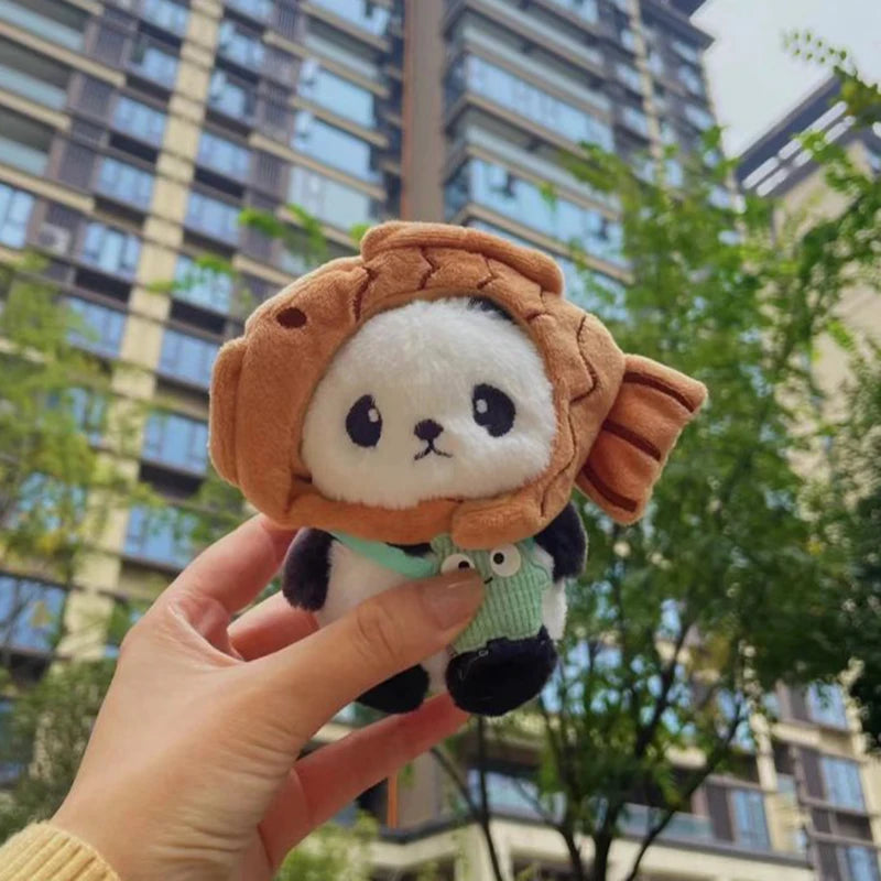 Kawaii Panda Plush Keychain 🐼✨ | Cute Taiyaki Doll Bag Pendant | Adorable Couples Keyring 🥳❤️
