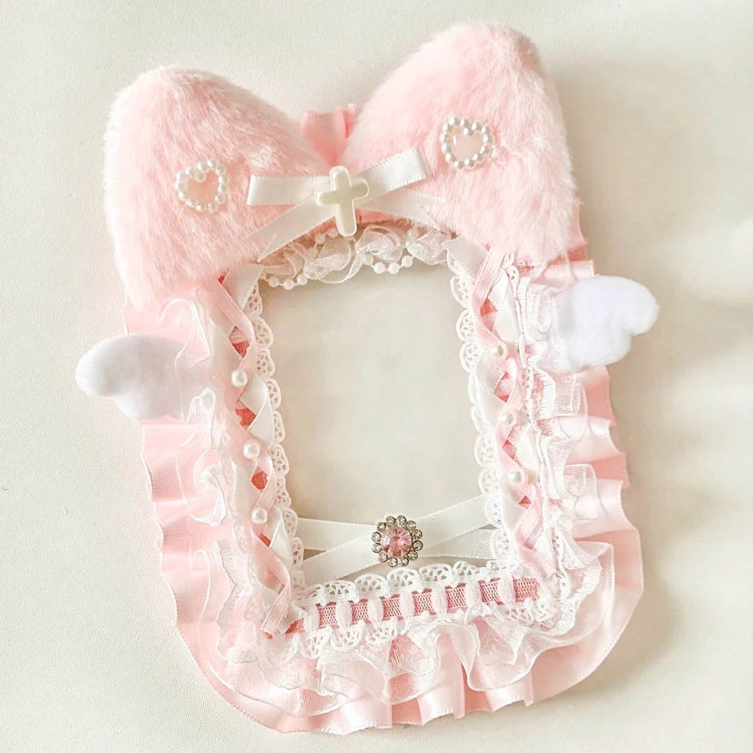 Sweet Lace Photo Card Holder Case For Kpop ID Cards Toploader Sleeve 🃏💖