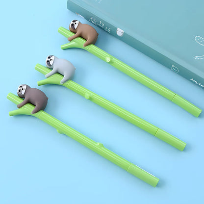 Adorable Kawaii Sloth Gel Pens 🦥✨ | Cute & Fun Writing Supplies for Kids & Stationery Lovers! 🖊️💖
