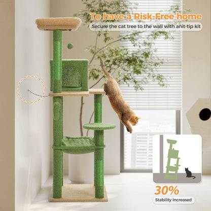 Cactus Cat Tree Tower For Large Cats 🐱🌵 5 Tier Indoor Condo With Top Perch