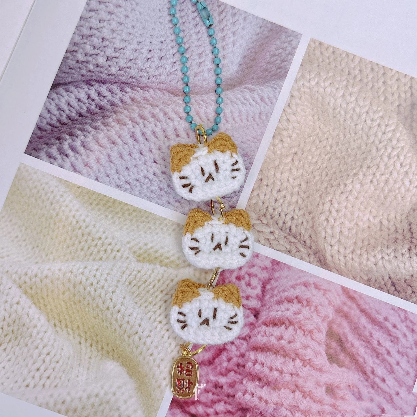 Handmade Cat Fish Keychain Crochet Doll Pendant Cute Bag Accessory 🐾🎀