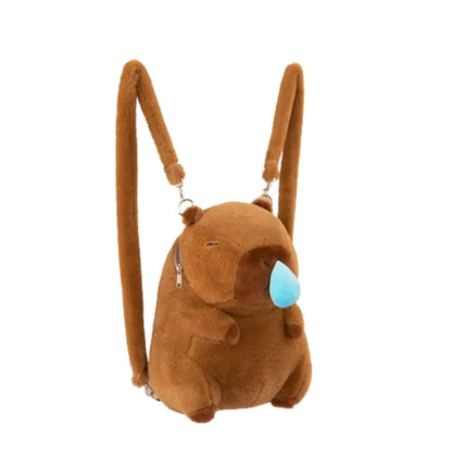 Kawaii Capybara Plush Backpack 🐾 | Adorable Large Capacity Crossbody Bag for Kids & Teens 🎒✨