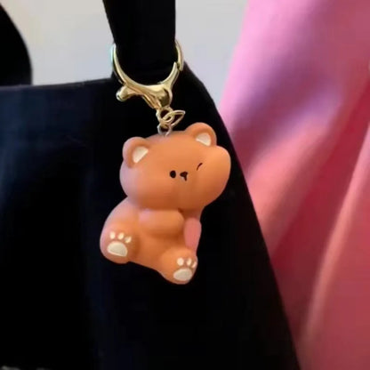 💖 Adorable Bear Love Duo 🐻💕 Magnetic Keychain Set - Cute Cartoon Charm for Bags & Gifts! - Pixie Quill