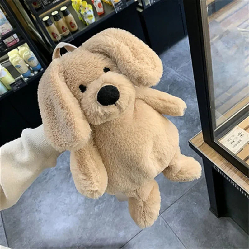 Kawaii Dog Plush Backpack 🎒🐶 - Adorable Cartoon Animal Bag for Girls & Kids! 🌟