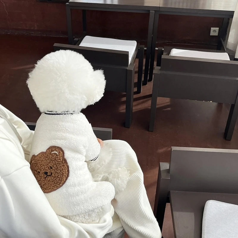 🐻 Cozy Bear Jumpsuit for Pups - Adorable Plush Winter Wear! ❄️✨