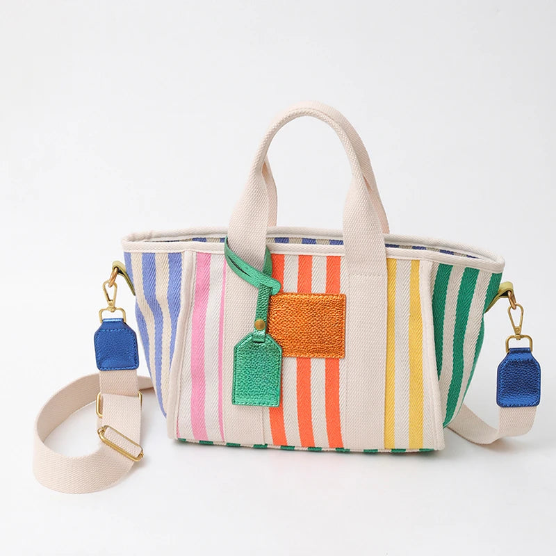 Kawaii Canvas Tote Bag 🎀✨ | Cute & Spacious Luxury Shoulder Handbag for Trendy Women 👜🌈