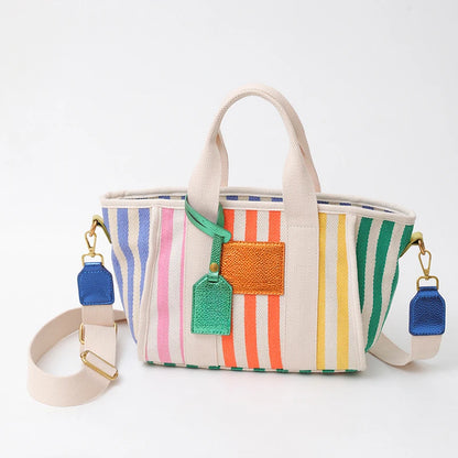 Kawaii Canvas Tote Bag 🎀✨ | Cute & Spacious Luxury Shoulder Handbag for Trendy Women 👜🌈