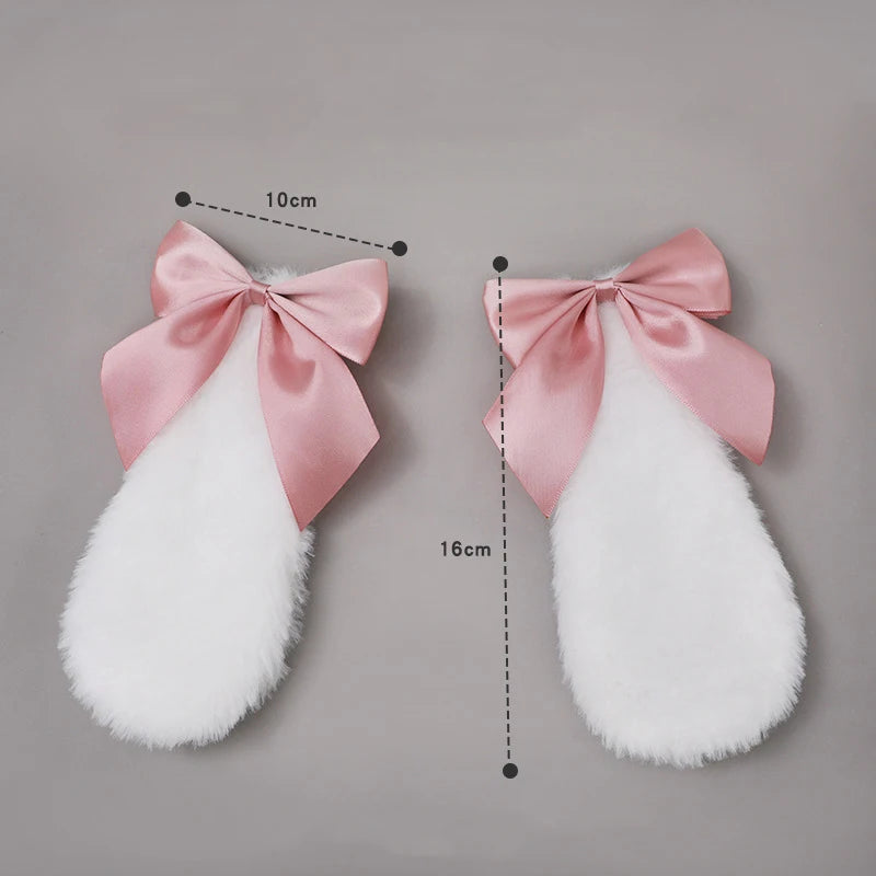 Lolita Bunny Ears Hairpin Cosplay Headwear For Women Anime Halloween 🐰🎀