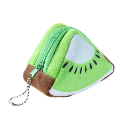 🍉🍊Adorable Fruit Plush Coin Pouch - Mini Wallet for Sweeties! 💖✨