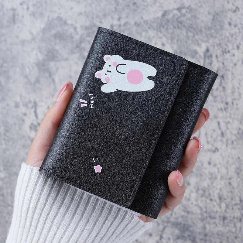 Adorable Bow & Floral Wallet 🌸💕 - Sweet Pink Purse for Girls, Perfect for Travel & Everyday Use! 🌼✨