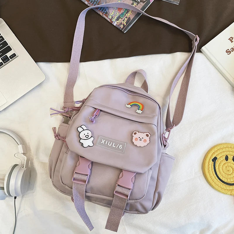 Kawaii Mini Backpack 🌸✨ | Cute Dual-Use School Bag for Girls 🎒 | Adorable Travel Rucksack for Teens 🌟