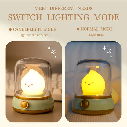 🌟Adorable Mini LED Night Lamp 🌙 - Rechargeable Cartoon Table Light for Home & Hotel Decor! 🐾✨ - Pixie Quill