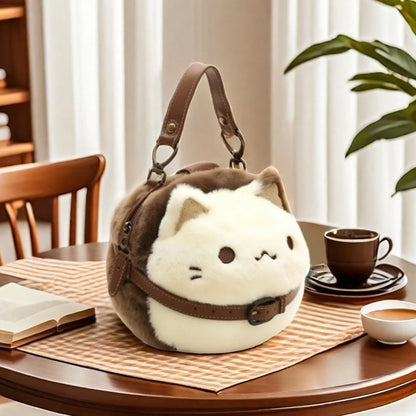 Kawaii Plush Cat Backpack 🐾✨ Adorable Lightweight Daypack for Kids & Teens - Perfect Travel Companion! 🌟🎒