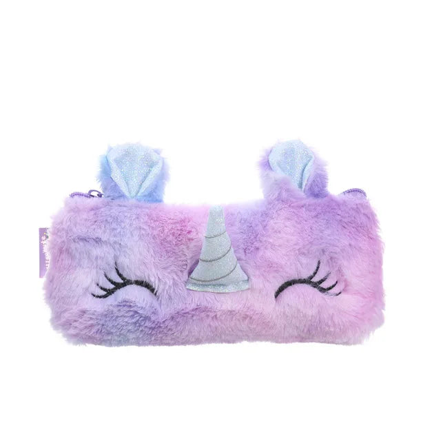 Kawaii Plush Unicorn Pencil Case - Magical School Essential 🦄✨