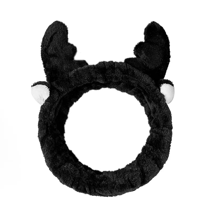 Women Wash Face Makeup Soft Coral Fleece Elastic Headband Head Wrap Cute Rabbit Bow Animal Ears Hairband Girl Hair Accessories