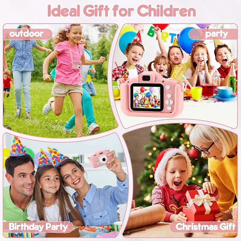 Kawaii Mini SLR Kids Camera 📸✨ - 2" HD Screen, Cute Digital Toy for Creative Adventures! 🌈🎉 Perfect Birthday & Christmas Gift! 🎁