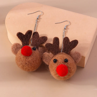 Whimsical Christmas Elk Earrings For Women And Girls Handmade Dangle Jewelry 🦌🎄