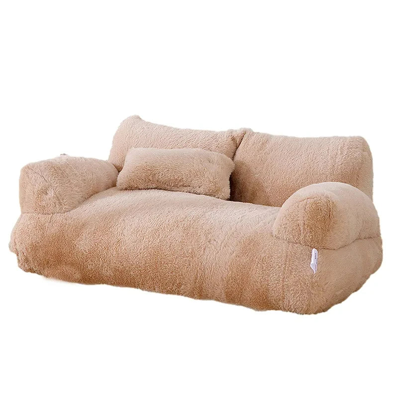 Kawaii Cozy Cat Sofa 🐾✨ Plush Winter Nest for Small Pets 🐱💖 Comfortable & Warm Bed with Pillow!
