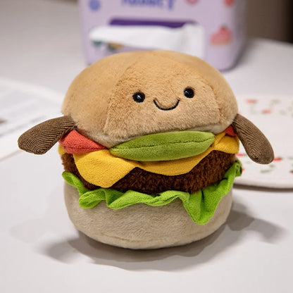 🎉 Cute Hamburger & Sandwich Plushie Bouquet 🌼 Cuddly Toy Gift for Kids & Girlfriends! 🍔💖