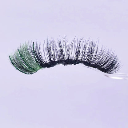 ✨ Kawaii Glitter Ombre 20MM Mink Lashes 🌈 | Dramatic & Colorful Fake Eyelashes 💖