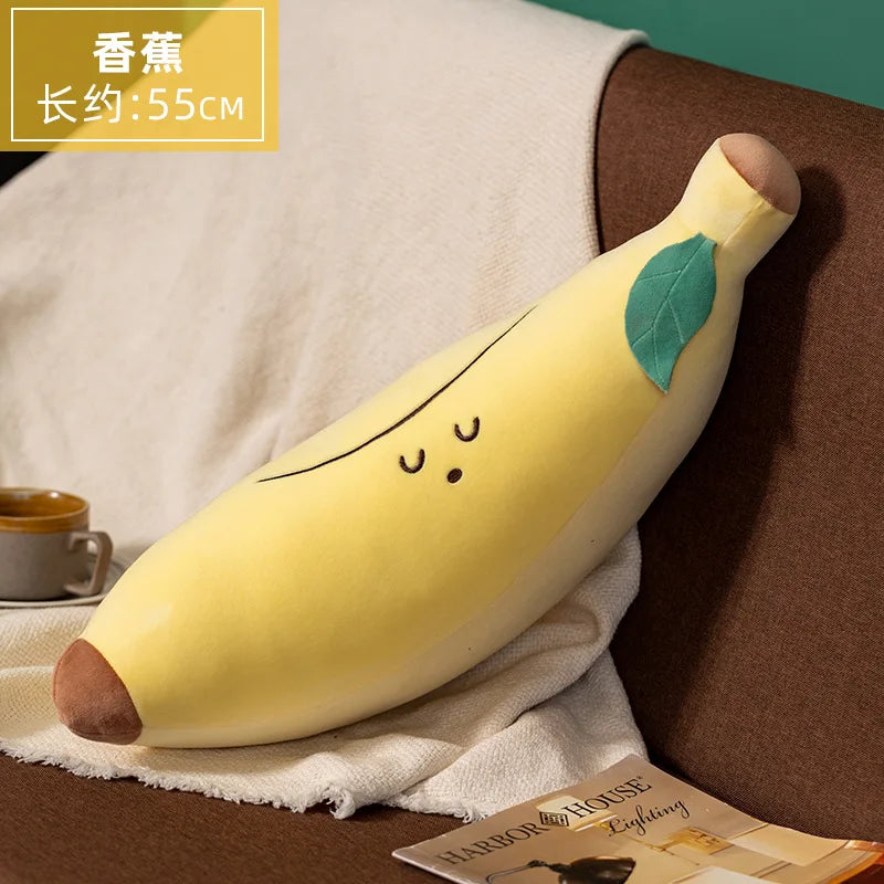 🍌 Plushy Fruit Friends: Adorable Avocado, Banana & Mushroom Pillows! 🌟🥕