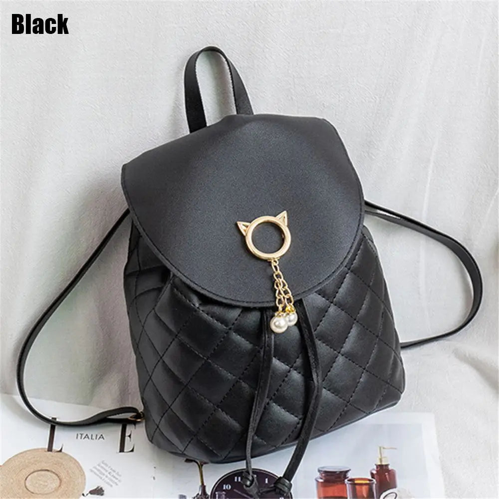Kawaii Mini Backpack 🐾✨ | Adorable PU Leather Drawstring Bag for Girls 🎒💖 | Cute Casual Bookbag for Students 🌈