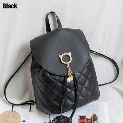 Kawaii Mini Backpack 🐾✨ | Adorable PU Leather Drawstring Bag for Girls 🎒💖 | Cute Casual Bookbag for Students 🌈