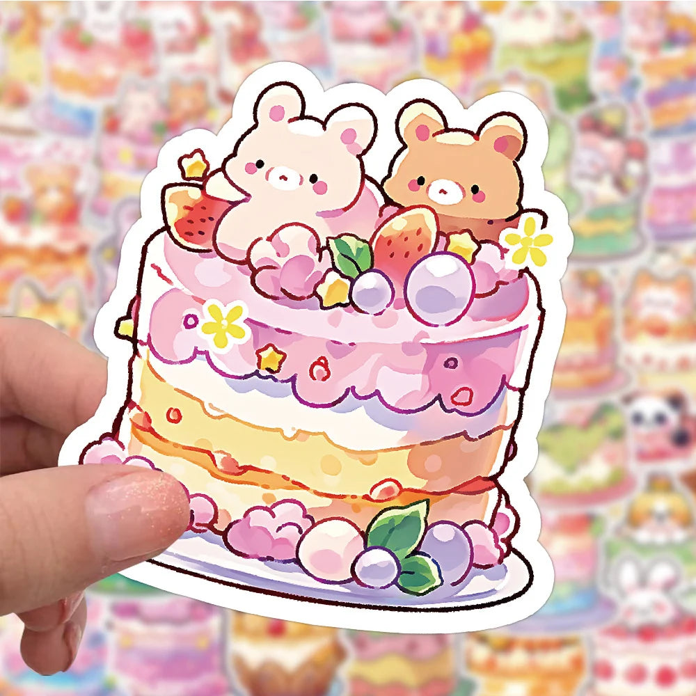 Kawaii Animal Cartoon Stickers 🎉 | 10/30/60pcs Cute Aesthetic Decor for Laptops, Notebooks & More 🐾✨