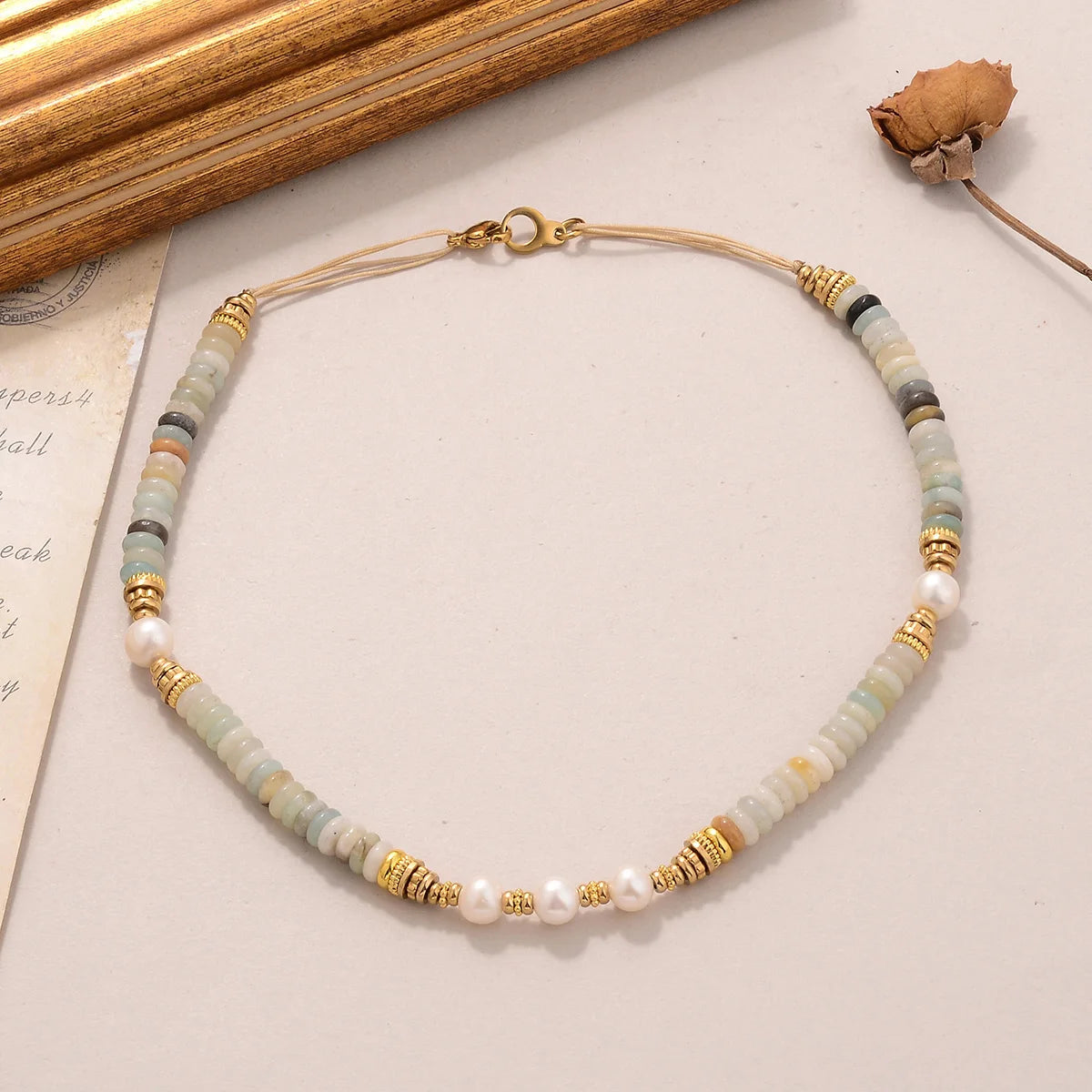 Kawaii Colorful Stone Beads Necklace 🌈✨ Perfect Gift for Girls & Women 💖 Acero Inoxidable