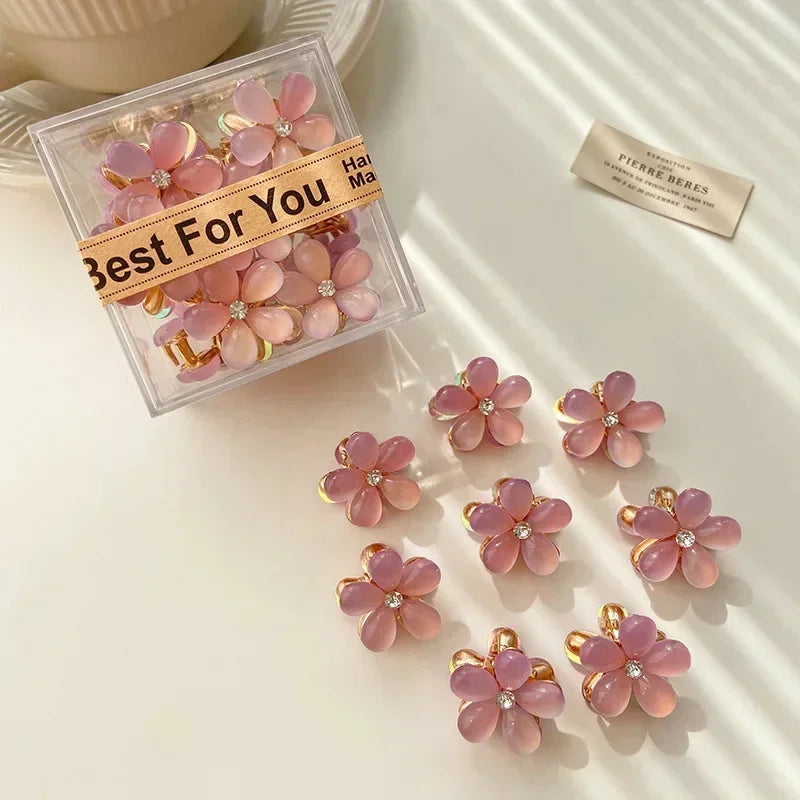 Kawaii Mini Flower Hair Clips 🌸✨ | Cute Colorful Opal Barrettes for Women & Girls | Adorable Everyday Accessories 🦄💕