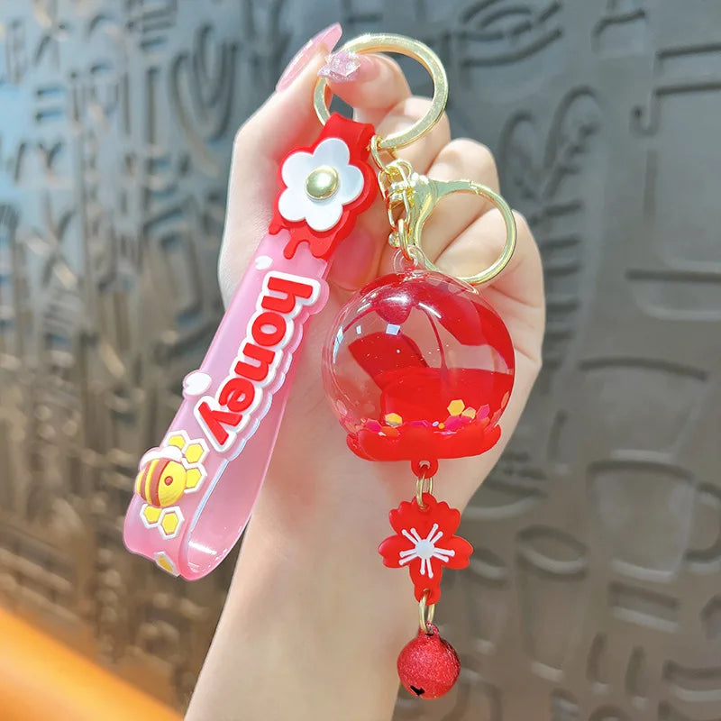 Charming Flower Power 🌼✨ Dreamy Chime Keychain for Sweet Souls! 💖🗝️ - Pixie Quill