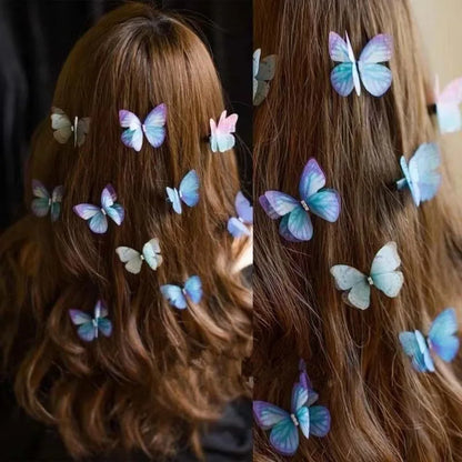 🌟 5PCS Adorable Princess Butterfly Hair Clips for Little Girls 💖✨